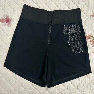 Maria Gueixa | Logo Shorts | High-Waist | Black | Streetwear | Athleisure